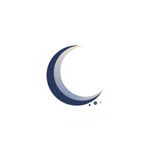 a sleep logo wit moon, simple, no words